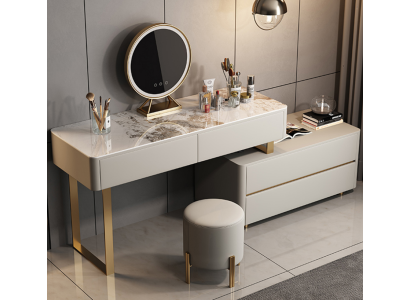 Tocador de maquillaje Consola Muebles de dormitorio Diseño Lujo Mesa consola