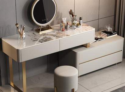 Tocador de maquillaje Consola Muebles de dormitorio Diseño Lujo Mesa consola