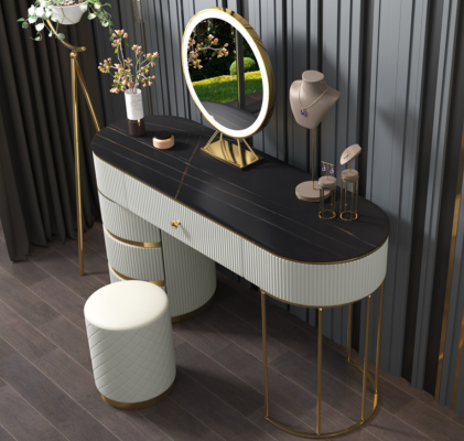 Vanity mirror console makeup tables table consoles stainless steel