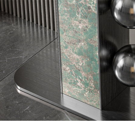 Mesa consola de lujo moderna, diseño de madera gris para sala de estar, muebles nuevos.
