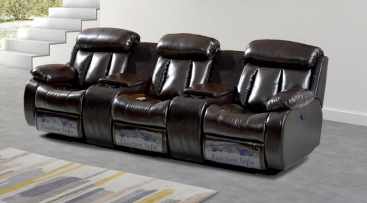 Sofá de lujo de tres plazas para sala de estar, muebles de sala de estar, sofá deluxe marrón.