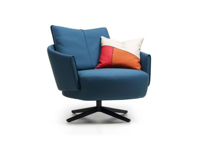 Diseño de sillón en tela de lujo, sofá de 1,5 plazas para relajarse, nuevo para la sala de estar.