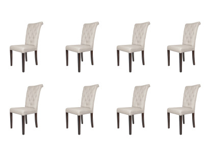 8x sillas conjunto de sillas sillón diseño tapizado cuero textil comedor sala de estar
