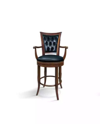 Taburete de bar Silla Butaca de cuero sintético Clásico Mueble Chesterfield Tapizado