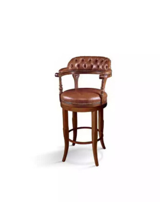 Taburetes de bar Chesterfield, sillas, butaca, silla, sillón de bar de lujo tapizados.