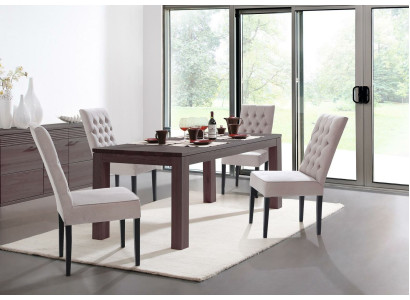 Chesterfield sillón de orejas de tela silla de cojín asiento de tela de terciopelo madera real sillas