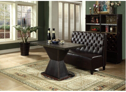 Sofá Chesterfield Banco Sofá Banqueta Marrón Sala de espera Sala de estar Oficina Sofás