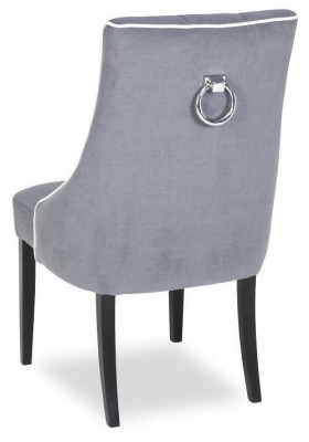 Diseño Chesterfield silla set respaldo tapizado de grupo de sillones 4x sillas nuevo conjunto.