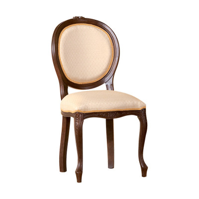 Silla clásica Sillas Comedor Barroco real Silla de madera maciza