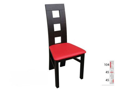 MADERA MACIZA ROJA NEGRA SILLA DE DISEÑO DE MADERA SILLA DE COMEDOR MODERNA DECORATIVA