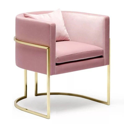 Silla de diseño de metal, tapizado Lounge Club asiento relajante de lujo, habitación de espera nueva.