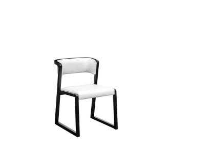 Silla 1x comedor Club sillas sillón diseñador madera salón Italia tapizado blanco