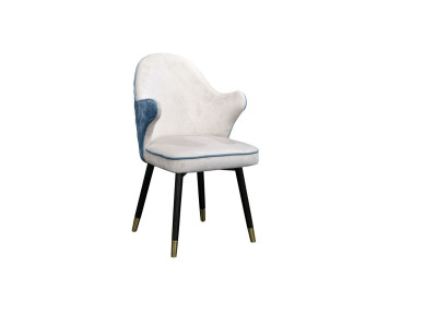 Silla 1x comedor tapizado sillón sala de estar club de televisión lounge asiento de tela piel silla