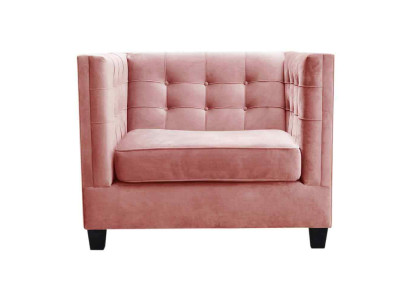 Silla 1x Comedor Televisión Sala de estar Textil Asiento Sillón Chesterfield Silla Tapizada