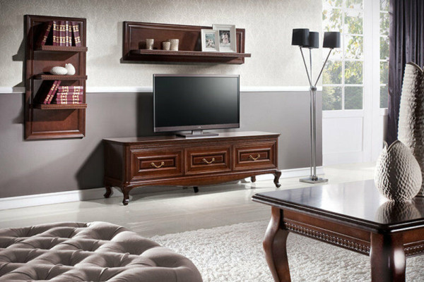 Mesa de comedor Mesa Mesas Madera maciza Mesa de madera Estilo barroco clásico Comedor V-3
