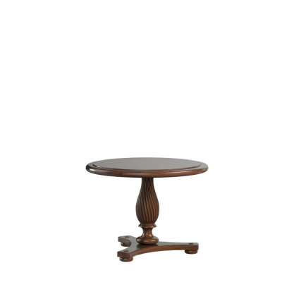 Mesa redonda clásica de madera maciza rústica, modelo ZB-4.