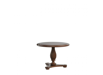 Mesa redonda clásica de madera maciza rústica, modelo ZB-4.