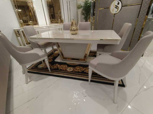 Lujo moderno Mesa de comedor Mesa de comedor de madera Muebles modernos Nuevos.