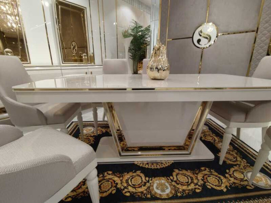 Lujo moderno Mesa de comedor Mesa de comedor de madera Muebles modernos Nuevos.