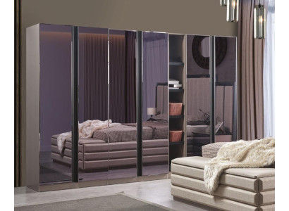 Moderno muebles armario del dormitorio de lujo gris armario armarios