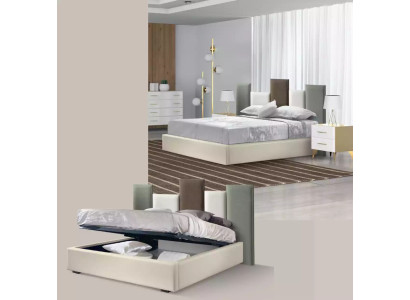 Cama estilo moderno y elegante de lujo. Muebles italianos de dormitorio de 180x200.