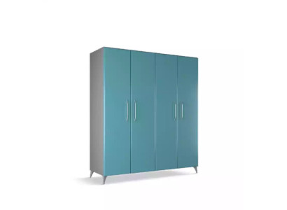 Armario del dormitorio de madera Armario moderno Azul