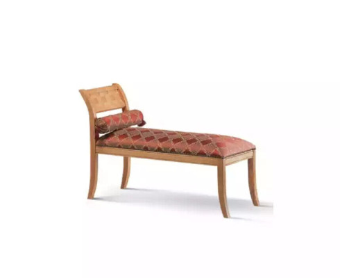 Chaiselongue Clásico Muebles Sala de estar Diseño Sofá Textil Rojo