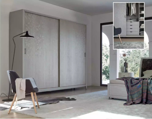 Dormitorio Armario Material Madera Armario gris Moderno nuevo