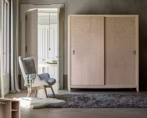 Dormitorio Armario Material Madera Armario Moderno Beige Armarios
