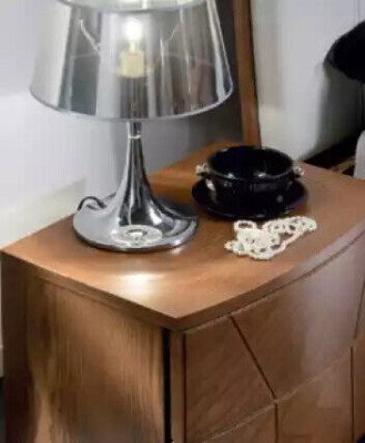 Dormitorio Conjunto Cama 2 Mesitas de Noche Diseño Lujo Camas marrón 3 piezas.