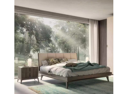 Conjunto de dormitorio Cama 2x Mesitas de noche Diseño Lujo nuevo 3 piezas Moderno Camas