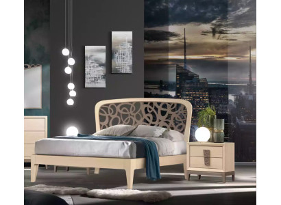 Conjunto de dormitorio Cama 2 mesitas de noche Muebles de diseño nuevos 3 piezas Moderno Madera