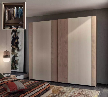 Dormitorio Armario Armario de madera Armarios de lujo Diseño italiano