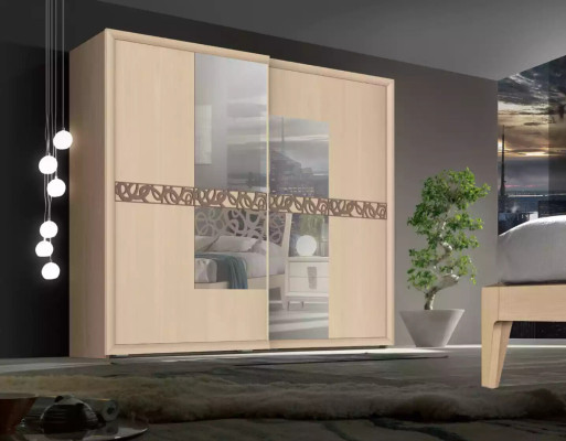 Conjunto de dormitorio Cama 2x Mesitas de noche Armario Diseño Lujo nuevo 6 piezas
