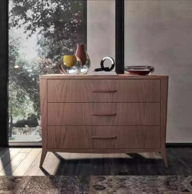 Conjunto de dormitorio Cama 2 mesitas de noche Cómoda Diseño Muebles de lujo 4 piezas