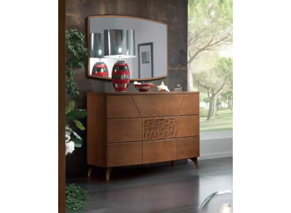 Conjunto de dormitorio cómoda espejo de lujo completo moderno cómodas de 2 piezas