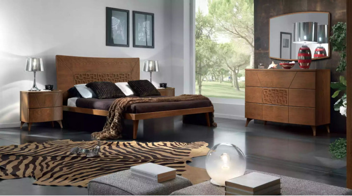 Conjunto de dormitorio cómoda espejo de lujo completo moderno cómodas de 2 piezas