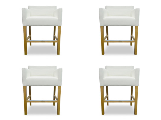 4x Taburete de bar Taburete de barra Conjunto de taburetes de bar Asientos acolchados de taburete de barra