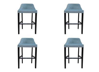 4x Conjunto de taburetes altos de bar Chesterfield Diseño Taburetes Silla alta Juego de sillas.