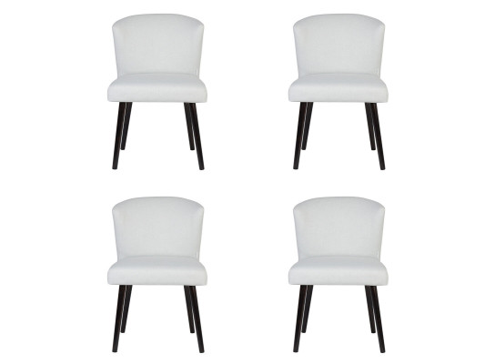 4x sillas de cuero acolchadas asiento respaldo diseño sillón salón club conjunto de sillones