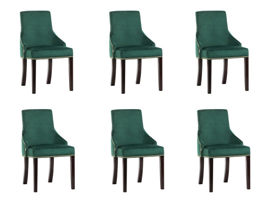 6x Sillas de diseño tapizadas modernas Conjunto de sillones de salón de club
