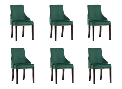 6x Sillas de diseño tapizadas modernas Conjunto de sillones de salón de club