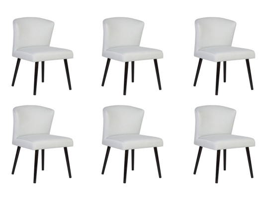 6x sillas de cuero acolchadas para asientos de sillas de club de diseño salón sillón conjunto nuevo.
