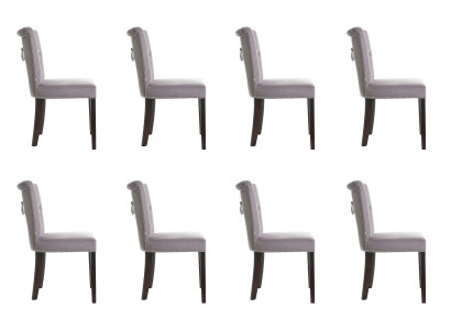 8x Silla acolchada Asiento Sillas Silla Conjunto de salón Sillón Salón Club Set
