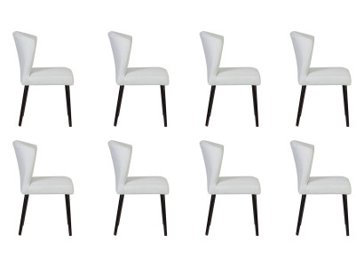 8x Sillón de diseño Lounge Club tapizado silla conjunto de sillas para sala de estar reclinable nuevo.