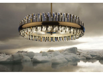 Diseño de lámpara de araña de Bohemia, lámparas de techo de lujo con cristales brillantes