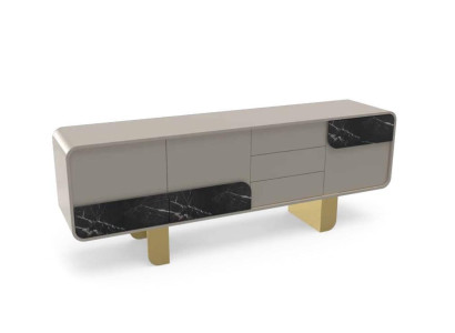 Mueble espejo del sideboard del diseñador, mueble de diseño de la consola de madera.