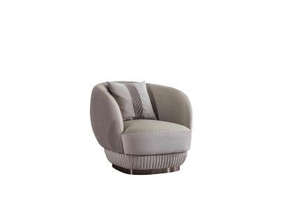 Sillón de salón tapizado lujo gris sillón mobiliario nuevo moderno muebles
