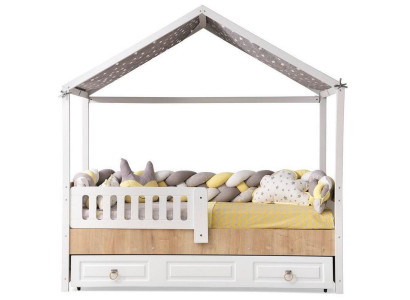 Marco de la cama Cama infantil perfecta Marco de cama de habitación infantil Madera clara
