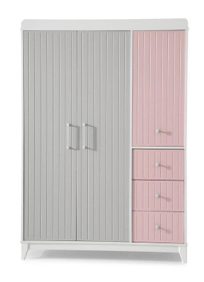 Elegante armario armario de madera multicolor diseño habitación infantil